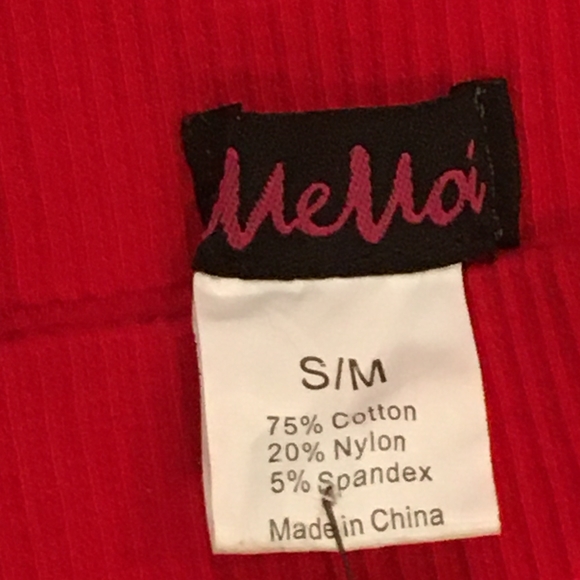 NWT MeMoi Fashion Leggings Pleated Front Red Size S/M - Picture 6 of 13